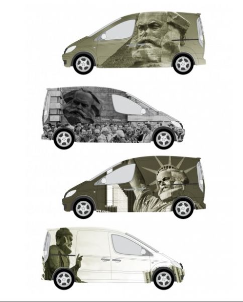 Autofolie Car Wrapping Folie PKW-Beklebung Karl Marx Motiv